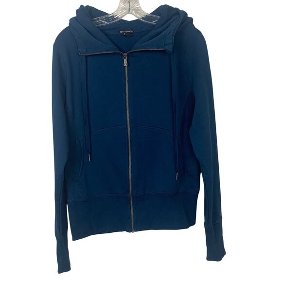 Champion Men's Teal Fleece Zip Front Hoodie Size Medium - Picture 1 of 7